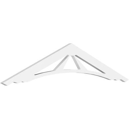 Ekena Millwork Pitch Stanford Architectural Grade PVC Gable Pediment, 48"W x 10"H x 1"P (5/12) GPP048X010X100STA